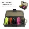 61Pcs Soft Lures Trouts Ribbon Fishing Lures Soft Colorful Fork Tail Swimbaits