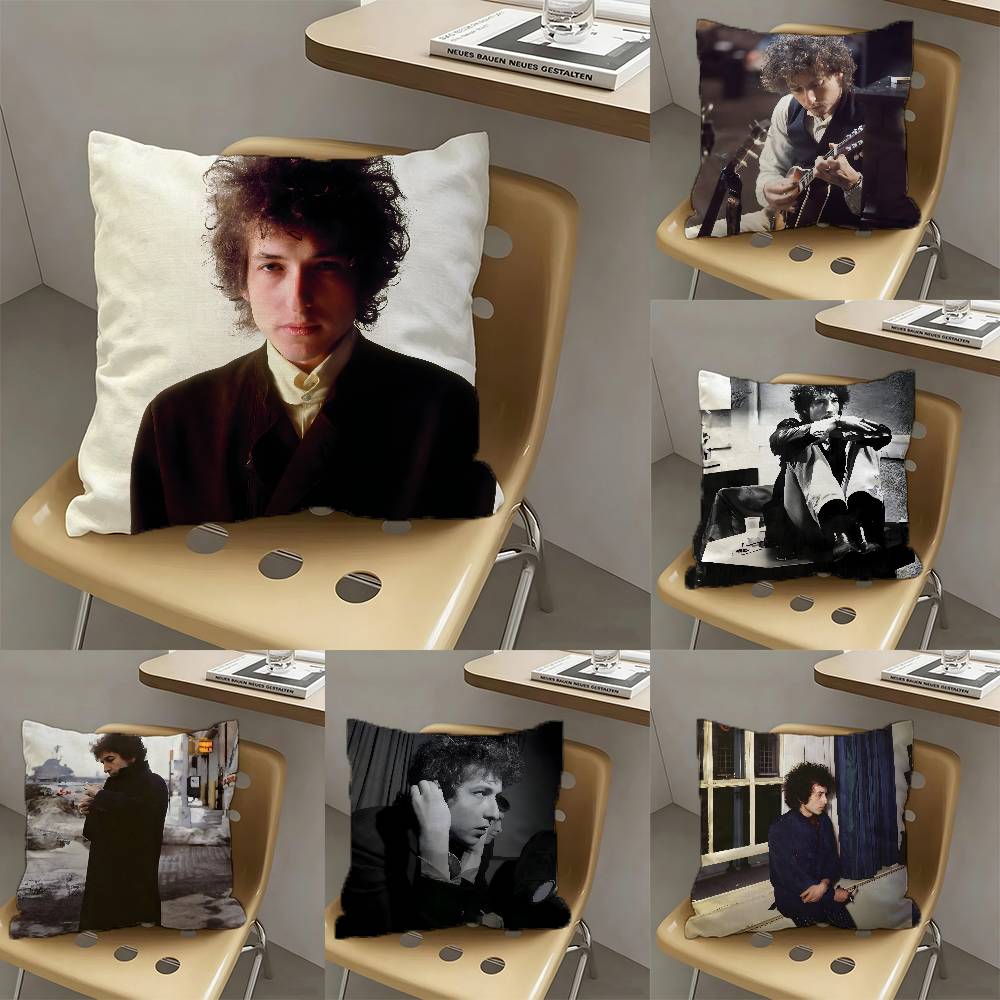 1pc Singer B-ob D-ylan Pillow Case Fashion Square Pillowcase Bedroom Sofa Room Ins Decoration Leisure