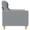 3 Seater Sofa Light Grey 180 Cm Fabric