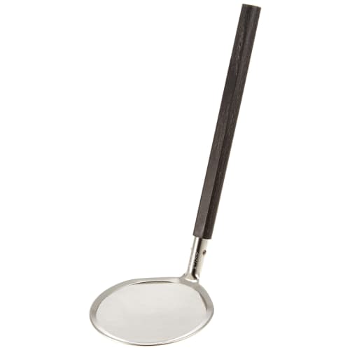 Endo Shoji Commercial TKG Scum Skimmer, 18-8 Stainless Steel Body, 18-8 Stainless Steel Mesh, Packer Wood Handle, Made In Japan, QAK1301