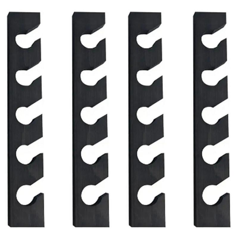 ABWR-4X Wooden Hat Hanger For Baseball Cap Home Decor Space-Saving Wooden Organizer With Display Shelf Black