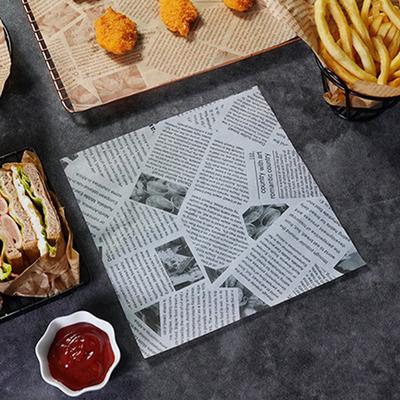 30 Sheets Oil-Proof Wax Paper Bread Sandwich Burger Fries Wrapping Paper