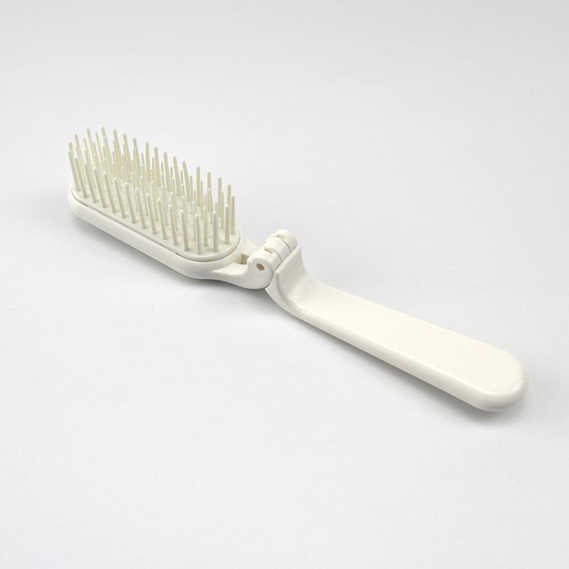 

Портативная складная расческа двойного назначения: Мини-гребень для парикмахерских и массажных волос с мягкими зубьями для студентов и женщин белый