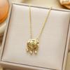 Exquisite 18K Gold-Plated Titanium Steel Necklace - Women's Clavicle Chain Jewelry, Fade-Resistant