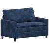 Sofa Set 2 Pcs Navy Blue Polyester