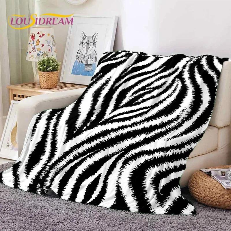 3D Colorful Zebra Stripe Leopard Tiger Soft Flannel Blanket for Bed Bedroom Sofa Picnic,Throw Blanket for Cover Outdoor Nap Gift