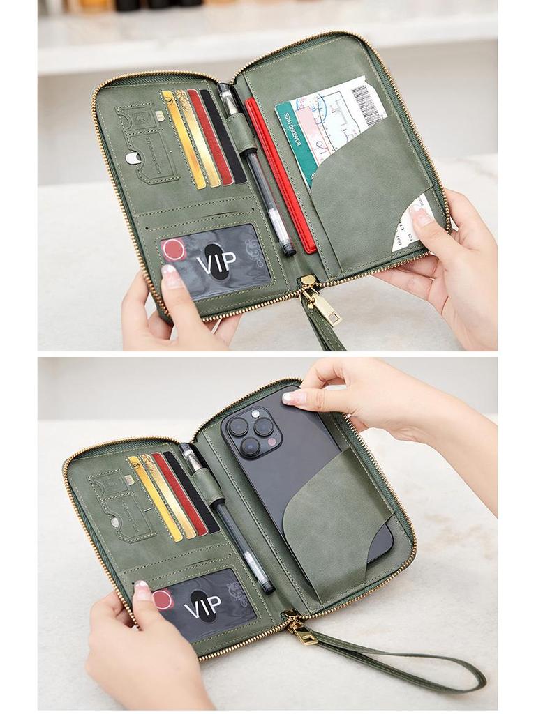 2024 RFID Travel Passport Holder & Ticket Organizer - Multifunctional Zipper Document Bag