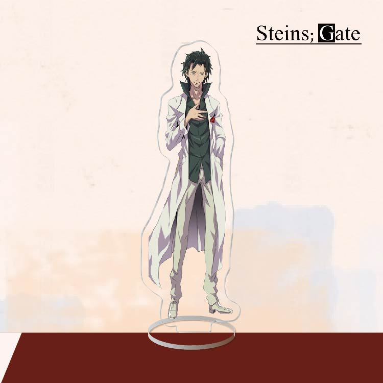 Anime Acrylic Stand Action Figure Toy Steins Gate PVC Acrylic Okabe Rintarou Desktop Stand Model Toy Gift