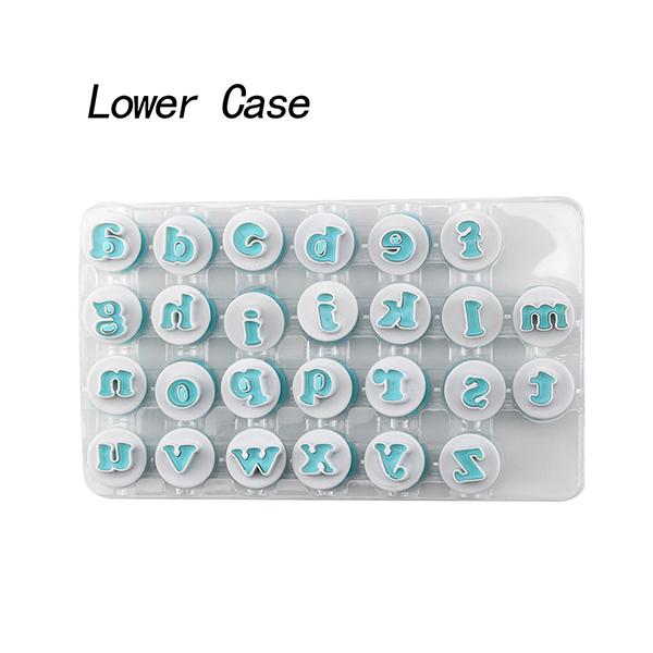 26pcs Push Easy Mini Upper&Lowercase alphabet letter Cookie Cutter Cake pops Baking Mold fondant cutter cake decoration tools