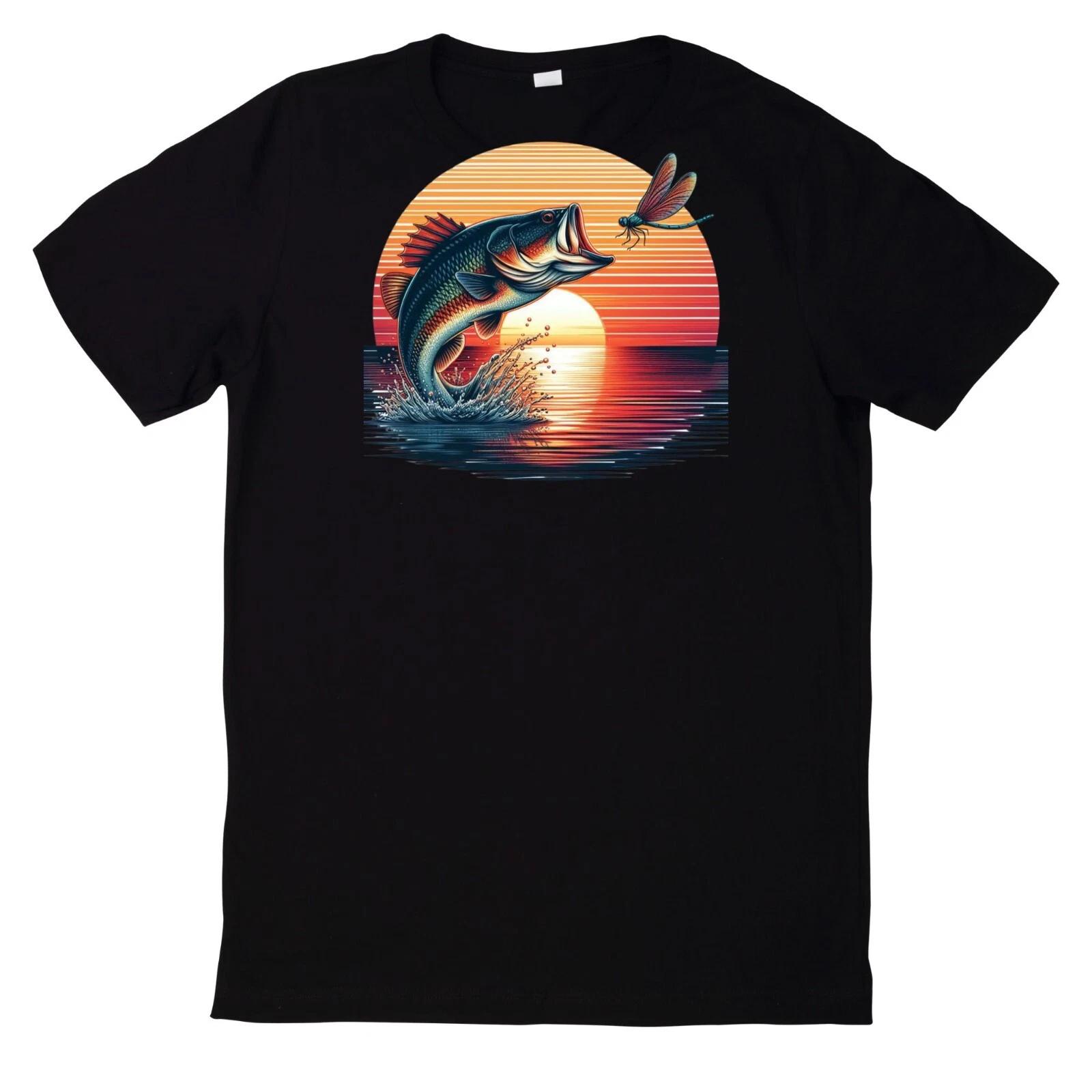 T-Shirt Lustiges Barsch angeln Motiv S