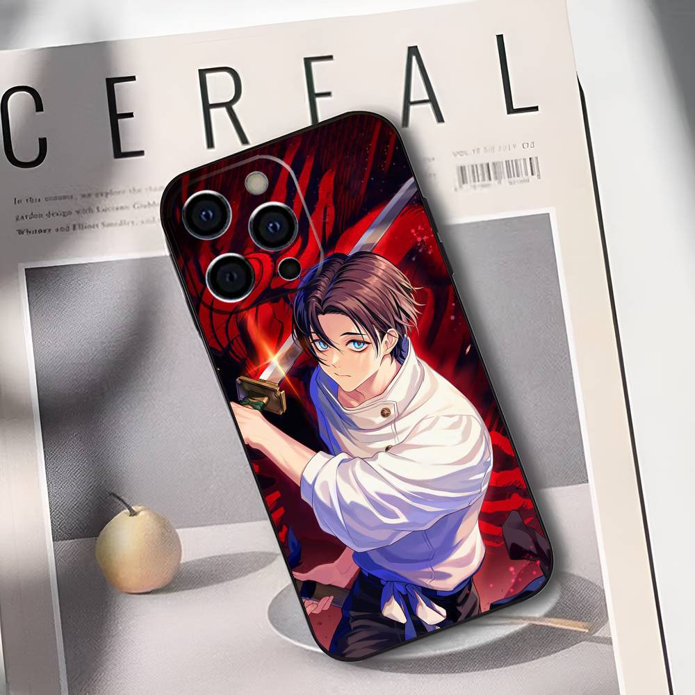 O-Okkotsu Yuta J-Jujutsu K-Kaisen Phone Case For iPhone 17,16,15,14,13,12,11 Plus,Pro Max,XS,Soft Black Cover