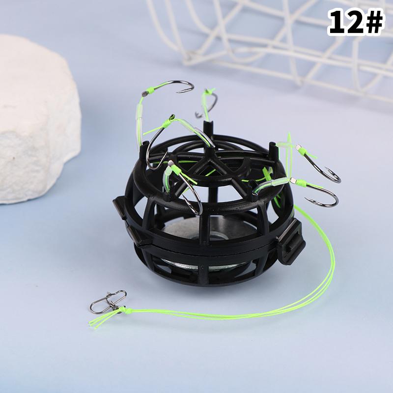 

Стринг-крючок Рыболовная кормушка-клетка 6 крючков Углеродистая сталь Поводок Кормушка Грузило Дизайн Квадратная форма наживки Рыболовная пружинная кормушка-клетка