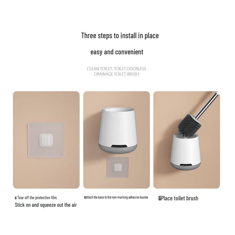 Punch-Free Silicone Toilet Brush