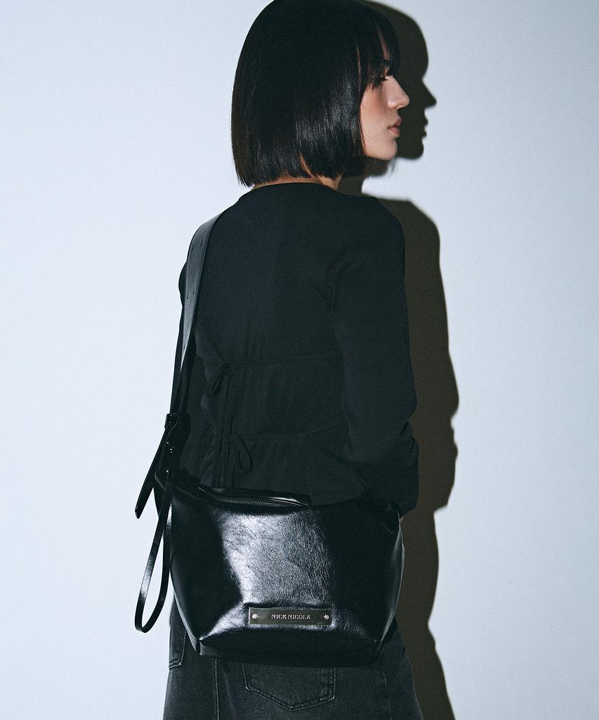 Nick&Nicole Crystal Leather Multi Way Bag_Black