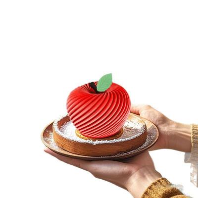 Spiral-Apfelmousse-Kuchen-Silikonform, französisches Gebäck, Schokolade, Weihnachten, Valentinstag, Feiertagsform