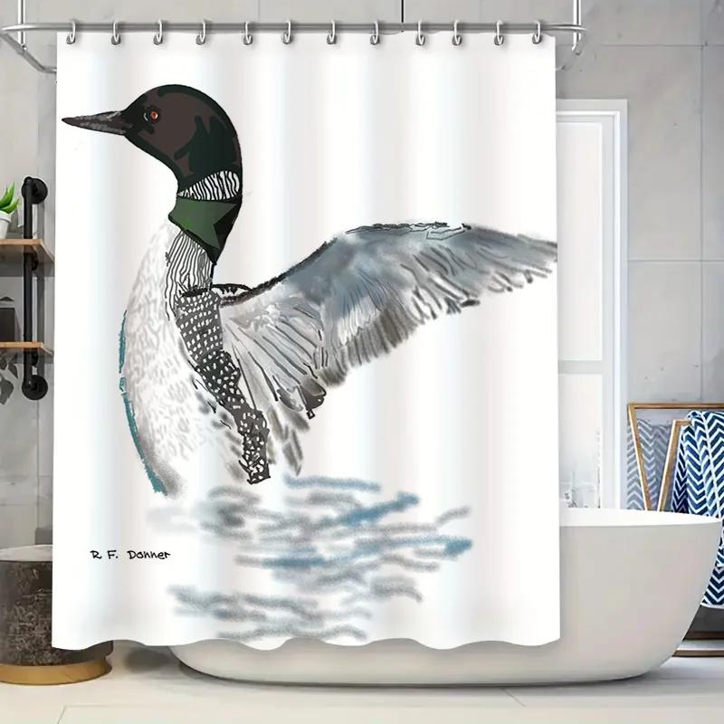 

Rainbow Dragonfly Bath Curtain with Watercolor Splash Pattern Decorative Shower Curtain for Bathroom Various Sizes Available W90xH180cm