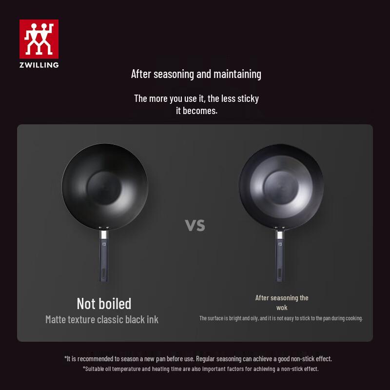 ZWILLING Silver Iron Stir-fry Wok