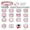 Cute Bow Knot Heart Moon Butterfly Star Candy Flower Italian Charm Links Fit 9MM Stainless Steel Bracelet Girls' DIY Making Gift