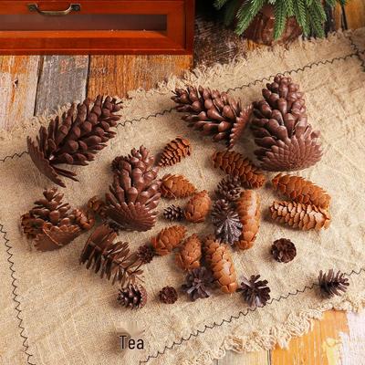 Pine Cone Christmas Ornaments: Creative DIY Plastic Pine Accessories for Photography & Decor.