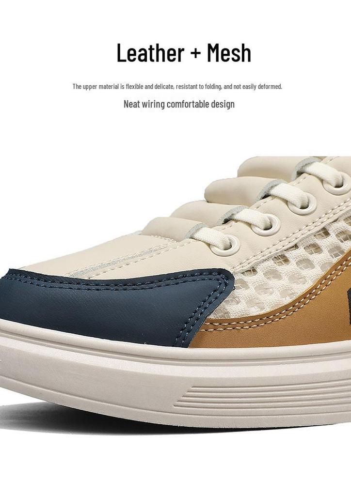 2025 Summer Men's Breathable Mesh Casual Board Shoes - Fashionable & Versatile