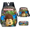 Student Schoolbag, Primary And Secondary School Student Backpack, Large Capacity, Cartoon Backpack, Satchel, Pencil Case, Three-Piece Set.