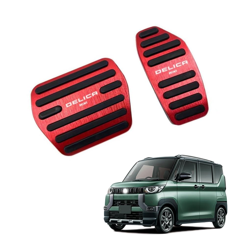 LSMQCPJ Brake Pedal for New Delica Mini and B3 Series 2023 Red Cover, Aluminum, B34A, B35A, B37A, B38A, (May onwards) -