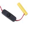 Universal 3V LR03 3A Dummy Battery Eliminators USB Power Supply Cable with Switches, 2Pcs 1.5V Battery Replacement Adapter