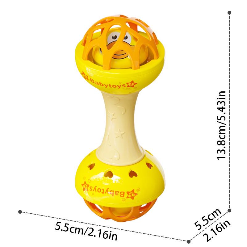 Soft Rubber Teething Rattle & Grasping Ball for Babies 0-12 Months