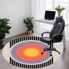 1pc Sunburst Gradient Office Round Area Rug, Indoor Mat Suitable For Office, Under Office Chairs Bedroom Living Room Home Decor, Room Deco