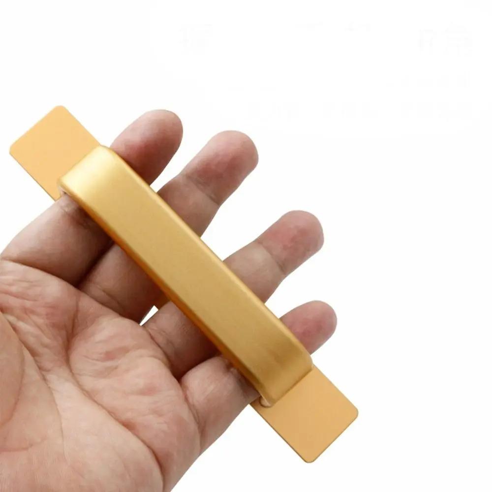 1pc/2pcs Adhesive Cabinet Handles Plus Stainless Steel No-Drilling Easy Installation Handles For Cabinet Door Window Drawer & Re
