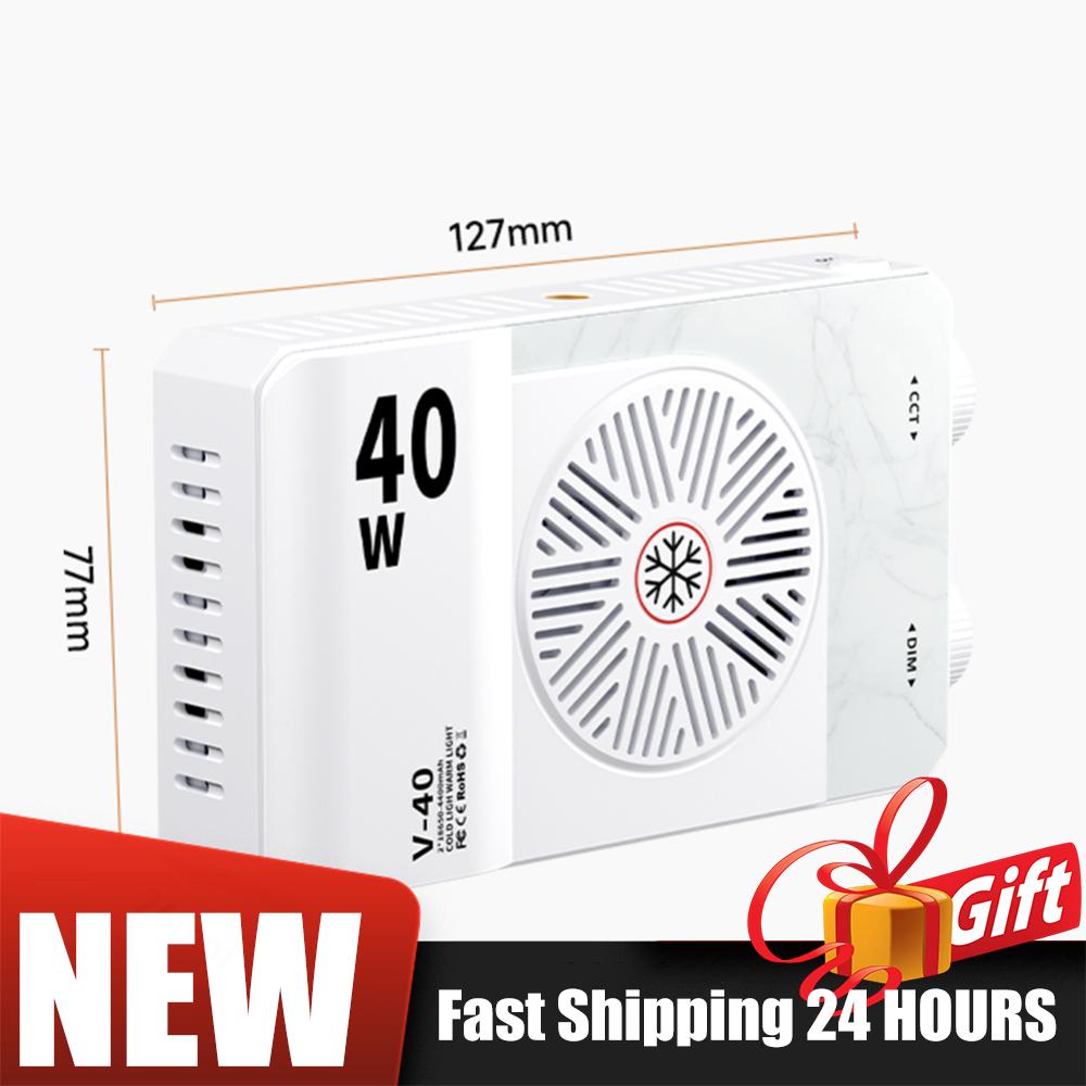 2800-9000K 40W LED Camera Light 4400mAh Rechargeable Video Light Photography Lighting Handle Camera Light Portable LED Lamp