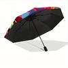 1pc Frog Colors Automatic Open/Close Umbrella Sturdy Iron Frame, Compact Travel UmbrellaIntricate Design Umbrella a0829077