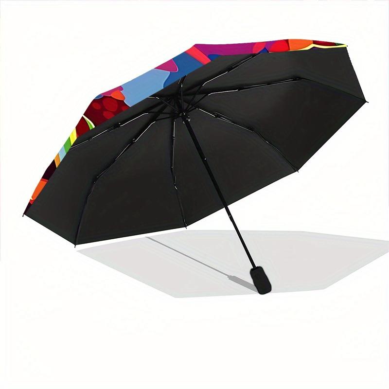 1pc Frog Colors Automatic Open/Close Umbrella Sturdy Iron Frame, Compact Travel UmbrellaIntricate Design Umbrella a0829077