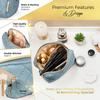 BOACAY Small Makeup Travel Cosmetic Pouch for Women and Zippered Toiletry Organizer for Cute Mini Case for Accessories and Brushes Bag, Kids, Purse,