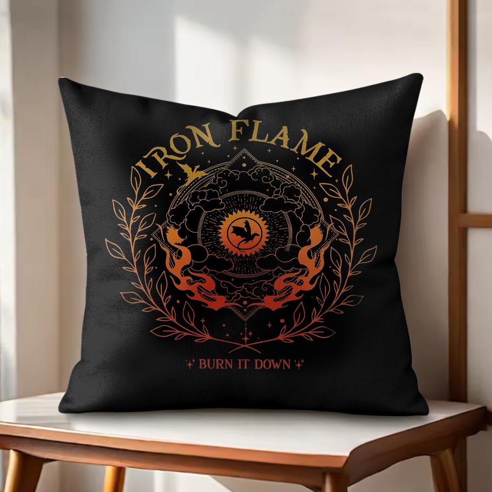 Cartoon WWingS DDragonS Cushion Cover Natural Linen Organic Fabric DoubleSided Printing Couch Pillow Covers Home Decor