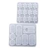 Aromatherapy Tablets Silicone Mold Puzzle Shape Resin Mold Keychain Charm Epoxy Casting Mold Rectangle Tags Molds DIY