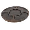 Divided Serving Tray Wood Round Snack Platter Chip and Dip Tray with 5 Compartments for Candy