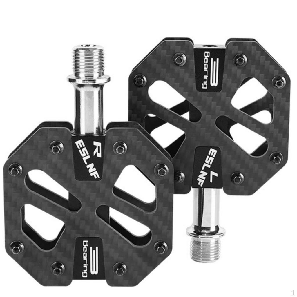 Flat Pedals Long-Lasting Platform Low-Profile for Mountain Biking