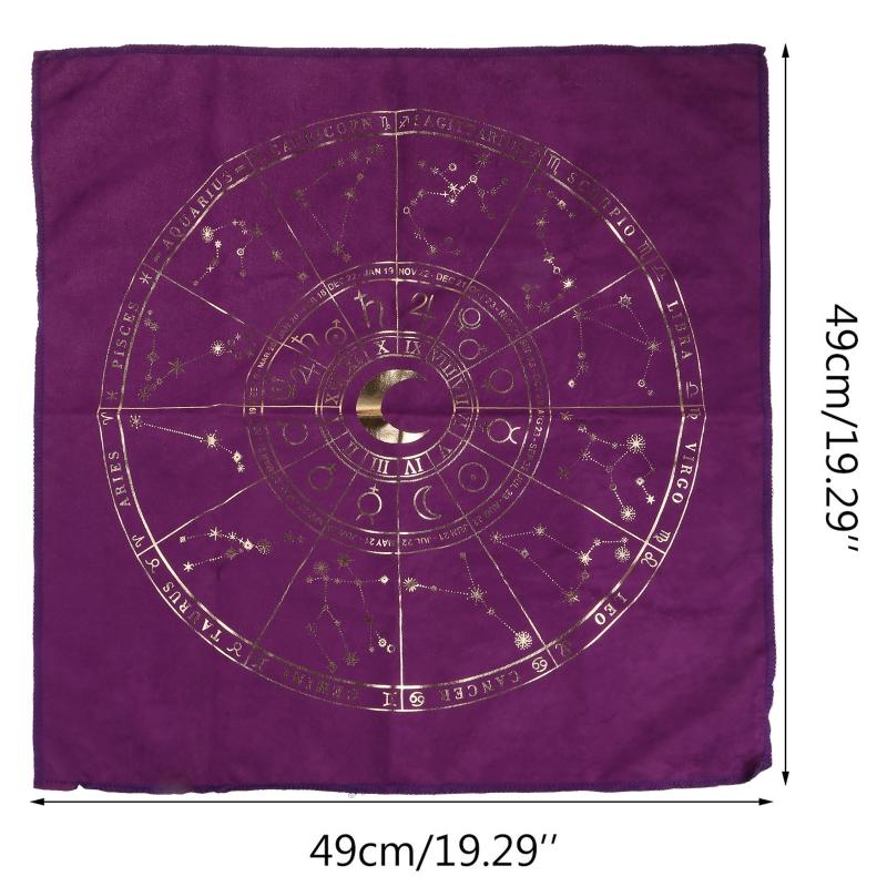 Square Flannel Tarot Altar Cloth Card Board Game Astrology for Oracle Card Pad Table Cover Card Mat Divination Tableclot