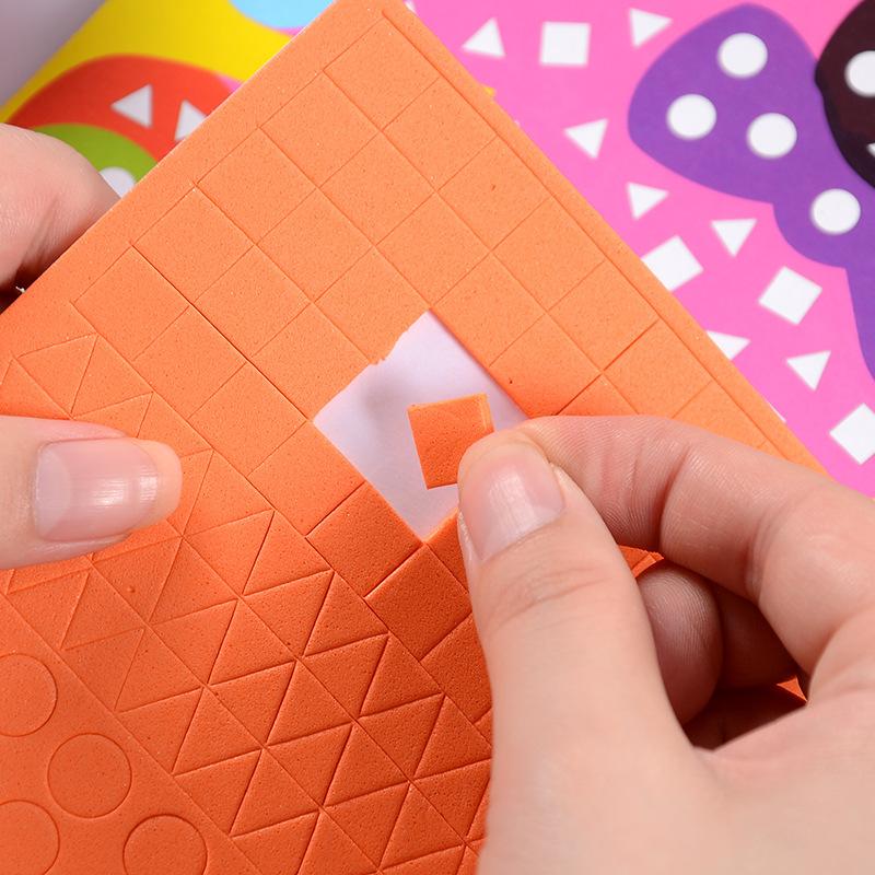 6/12pcs Mosaics Paintings DIY Foam Puzzles 3D EVA Sticker Airplane Car Spaceship Cat Dog Animal Cartoon Drawing Home Decor TMZ