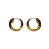 Maillard Ouroboros Enamel Earrings Women'S Light Luxury Niche Design Sense Advanced Sense Circle Earrings New