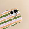 Fashion Graffiti Striped Color Blocked Phone Case For Iphone 16 15 14 13 12 Pro Max Wave Border Frame Protect Shockproof Cover