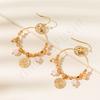 Exotic hollow fringed pendant earrings European and American women's vacation style earrings fashion earrings