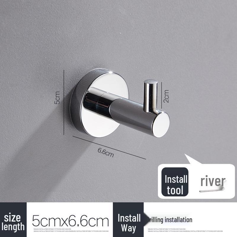 304 Stainless Steel Wall-Mounted Clothes & Towel Hook for Bathroom, Kitchen, Hotel.
