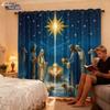 Christmas & Thanksgiving Thickened Digital Print Blackout Curtains - Customizable Image