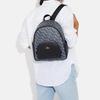 Coach Court 27 Printed Zipper Closure Canvas And Pebble Leather Backpack Women backpack Blue CF344-IMNAV