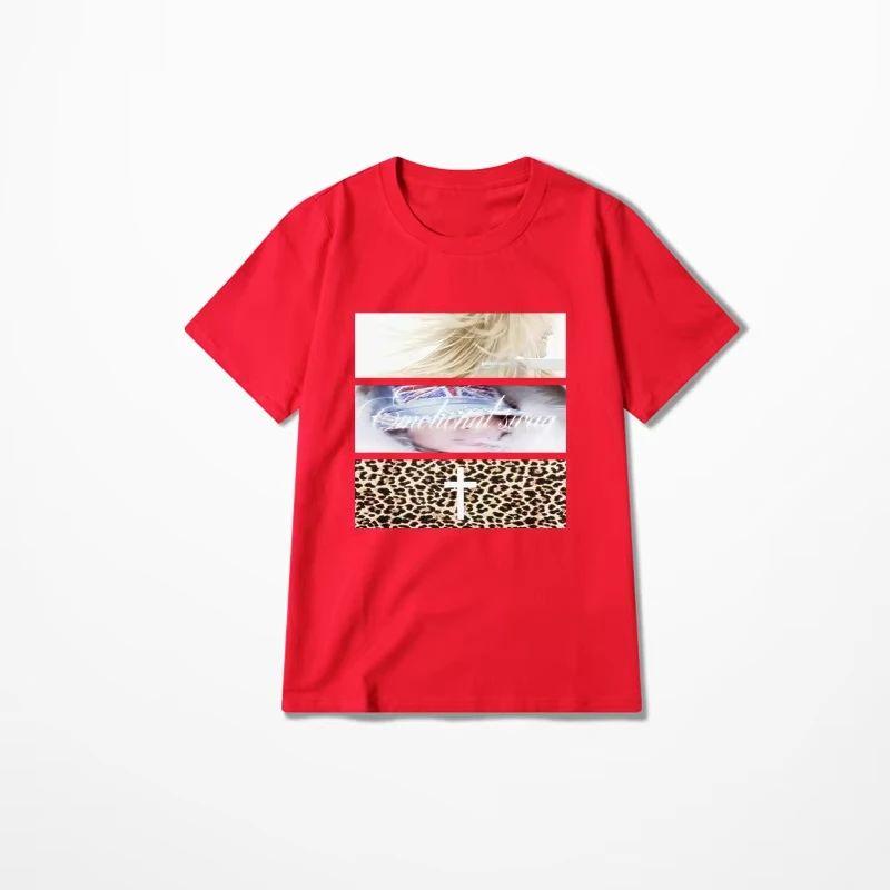 Hip Hop Print Tee Punk Grunge Goth Casual Y2K Cotton Tshirt Oversized Harajuku Graphic Print Vintage Short Sleeve Unisex