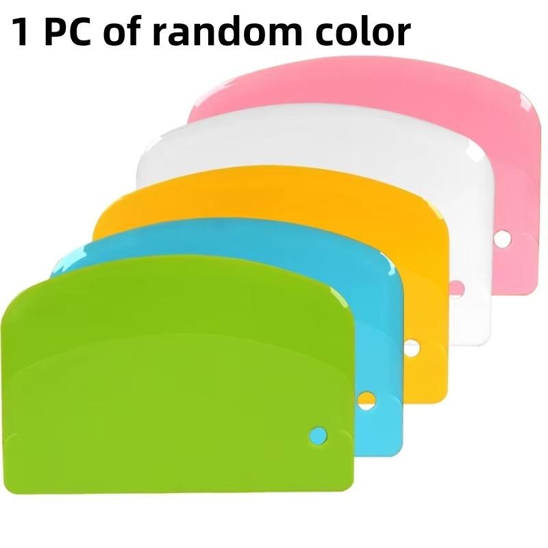 

Полихромный пластиковый скребок для торта, скребок для крема, нож для резки мучного теста, скребок для кишечной пудры, кухонные инструменты для DIY, инструменты для выпечки