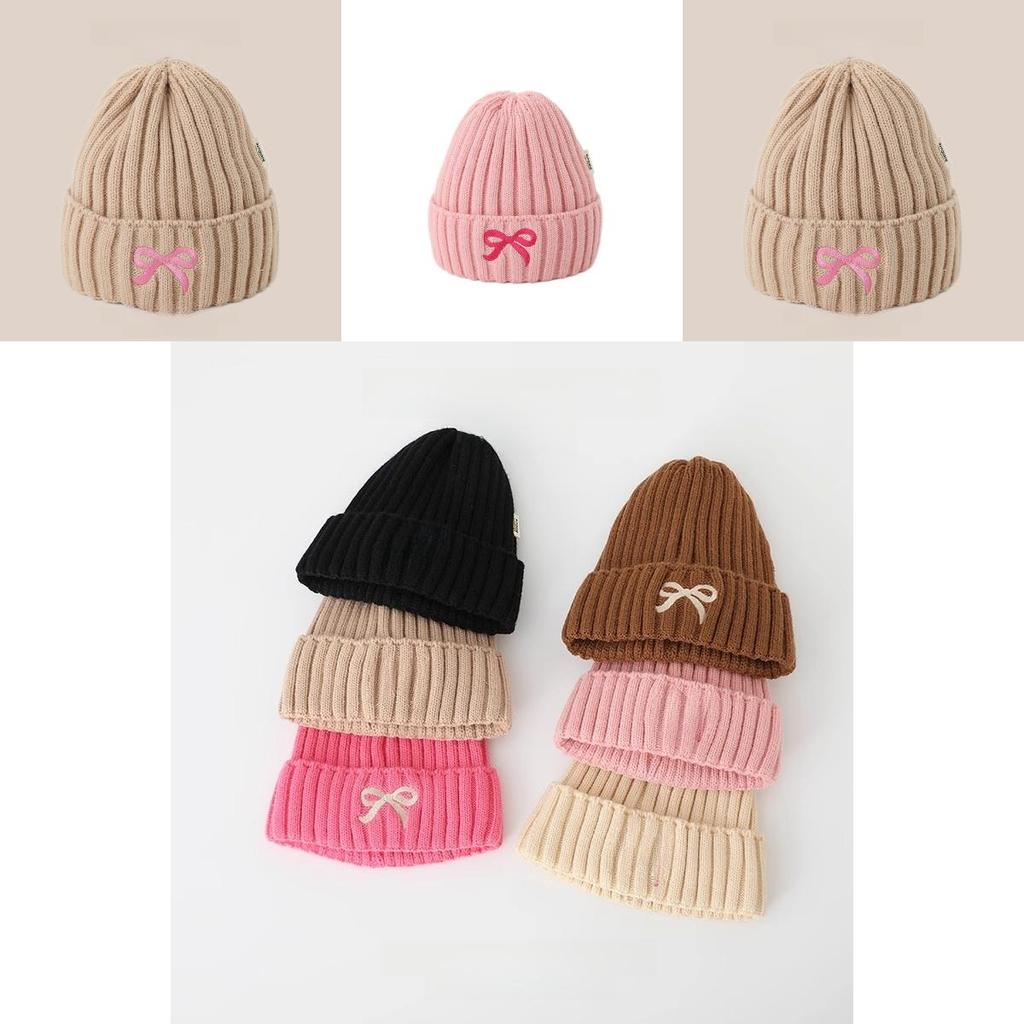 Knit Hat With Butterfly Bow For Winter Warmth And Outdoor Comfort For Women