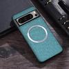Coque Google Pixel 6/7/8 à Texture Tissu Magnétique Couverture Complète – Couleur Unie